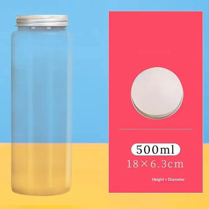 Plastic Disposable Square Bottle 500ML 650ML | Leakproof Juice, Milk Tea & Yogurt Container for Home and Commercial Use