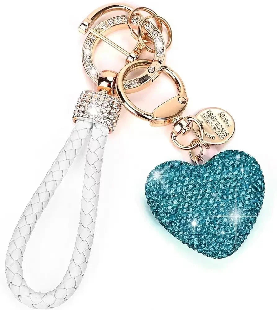 Leather Love Key Chain | Heart-Shaped Car Bag Pendant