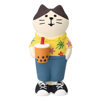 ZAKKA Ornaments Night Market Girl Barbecue Stand Scene Decoration Shooting Props Miniature Resin Cat Birthday Gift Collection