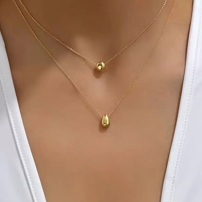 Waterdrop Pendant Necklace | Minimalist Stainless Steel Teardrop Jewelry for Women
