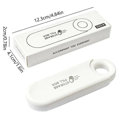 Portable 3-Compartment Pill Box | Travel Medicine Organizer