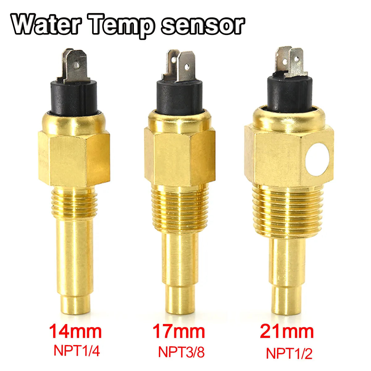 14MM 16MM 17MM 21MM Water Temperature Sensor 1/4NPT 3/8NPT 1/2NPT Vdo Temperature Sensor Vdo Meter for Car Auto Truck Boat