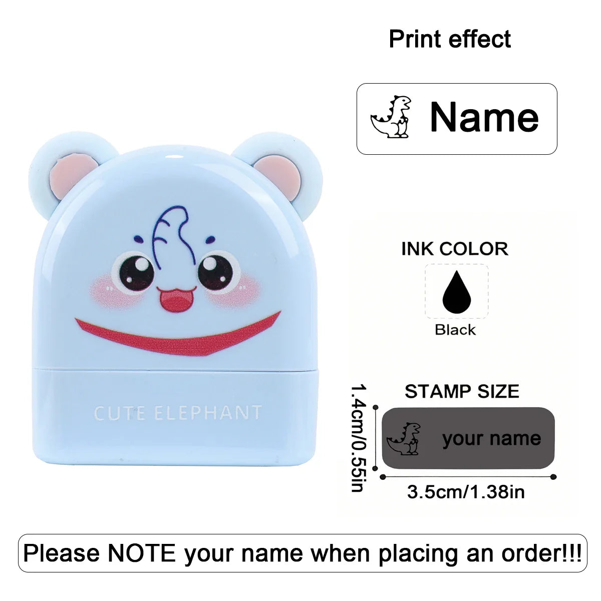 Personalized Animal Name Stamp | Custom Waterproof Clothing Label for Kids