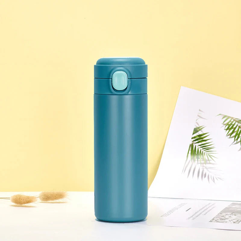 420ml Stainless Steel Vacuum Water Bottle | Leak Proof Thermos with Bounce Cap