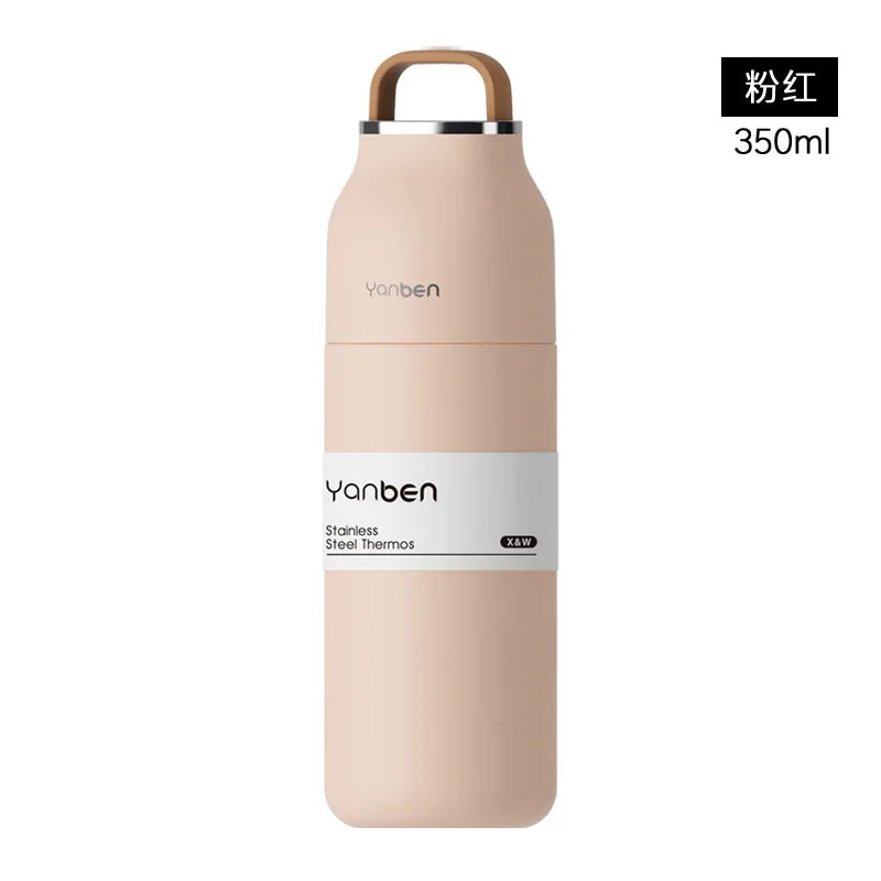 500ml Double Wall Stainless Steel Insulated Thermos Cup | Portable Outdoor Sports Tumbler