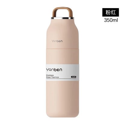 500ml Double Wall Stainless Steel Insulated Thermos Cup | Portable Outdoor Sports Tumbler