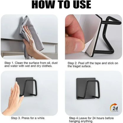 Kitchen Sponge Holder Self Adhesive | Wall Mount Stainless Steel Drying Rack