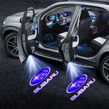 2pcs Car Door Welcome Light Auto LED Projector Decorative Lamp for Subaru XV Forester Outback Impreza Legacy Tribeca Accessoires
