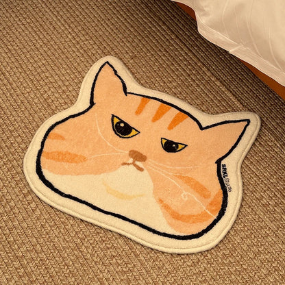 VIKAMA Cute Pet Short Pile Carpet Machine Washable Children's Room Play Area Baby Crawling Mat Ins Style Cat Design Home Decor