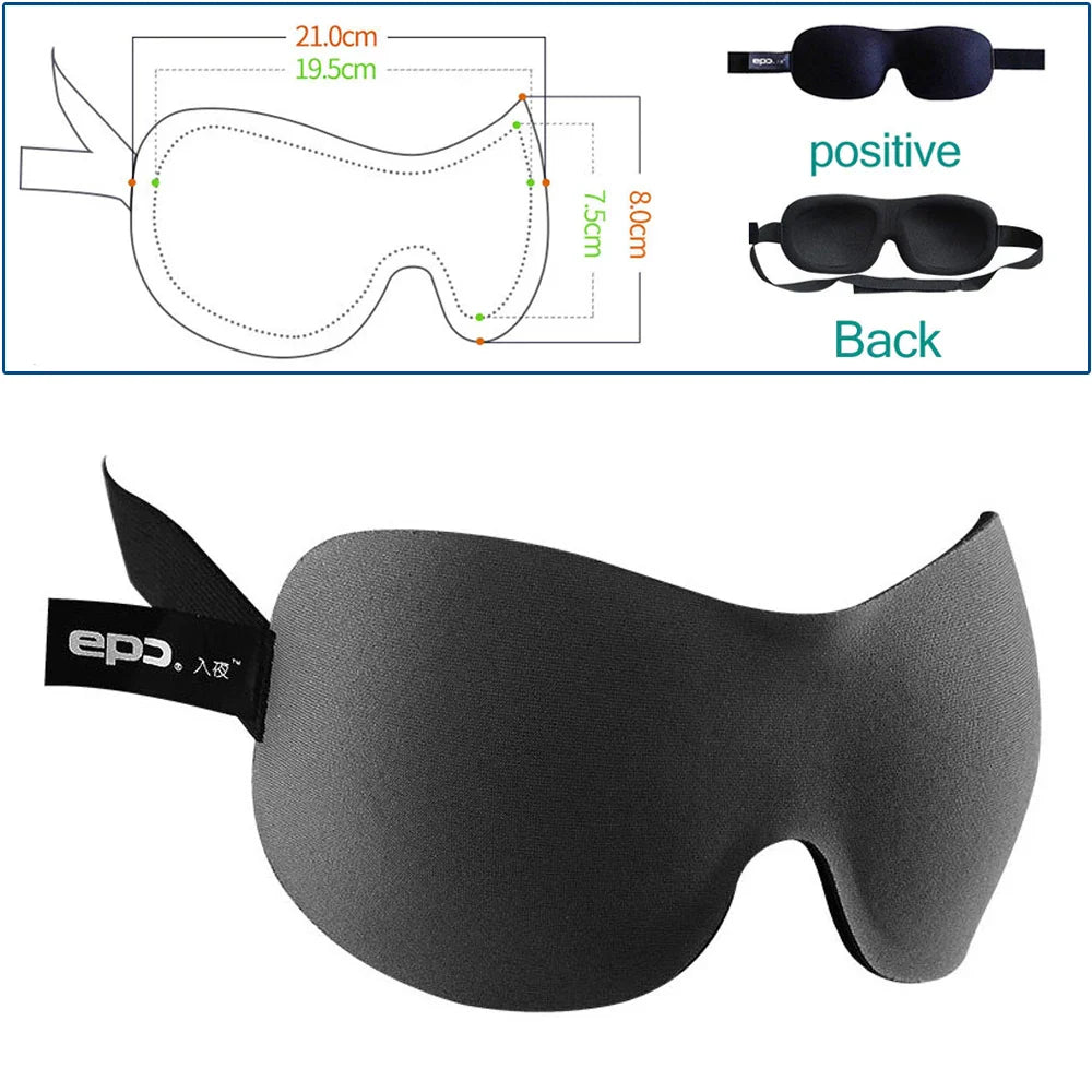 3D Breathable Sleep Mask | Light Blocking Eye Cover for Travel