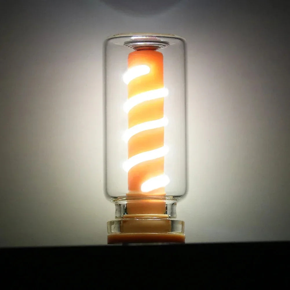5V USB LED Spiral Filament Touch Dimming Bulb | Retro Night Light Atmosphere Lamp