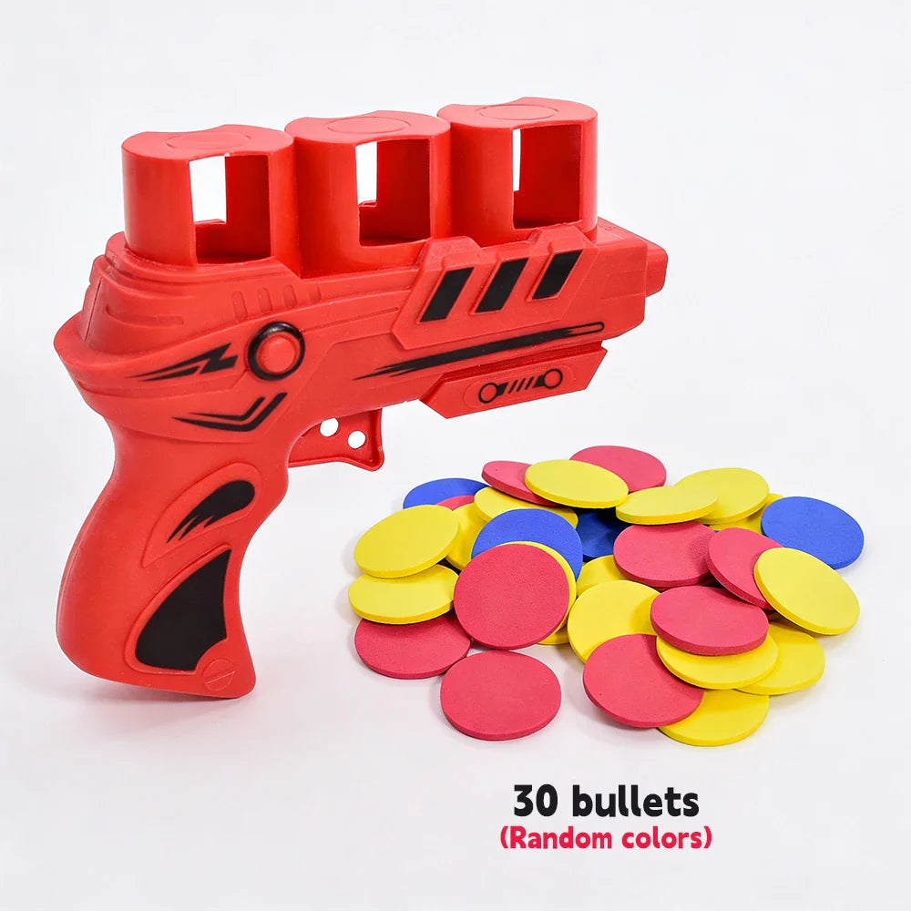 Kids Foam Disc Launcher Gun | Safe Outdoor Flying Saucer Toy