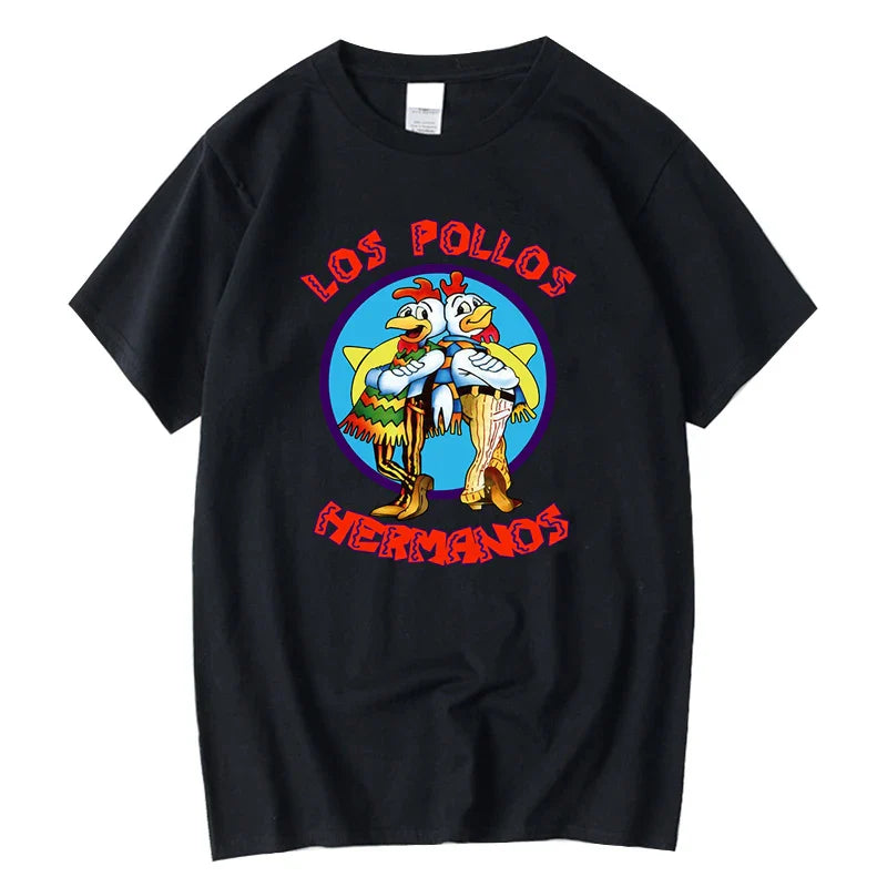 Funny Chicken Graphic T-Shirt Men Casual Short Sleeve Cotton Breathable Tee