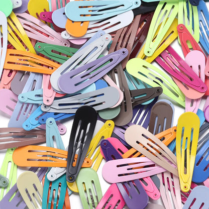 50-Pack Metal Candy Color BB Hair Clips – Waterdrop Hairpins for Kids, Girls & Women | Y2K