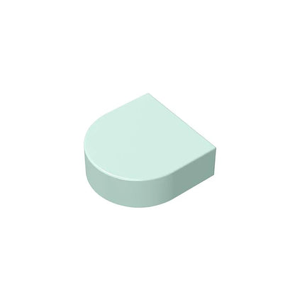 Gobricks Tile Round 1 x 1 Half Circle Extended | Compatible Brick Building Block