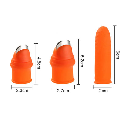 Silicone Finger Protector with Thumb Knife | Kitchen Safety Gadget Set