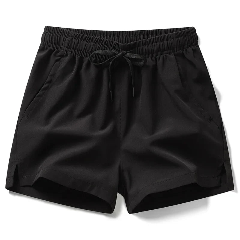 Unisex Lightweight Running Shorts with Zipper Pockets - Quick-Dry Athletic and Beach Shorts