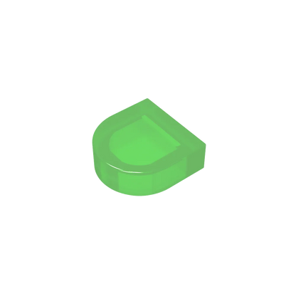 Gobricks Tile Round 1 x 1 Half Circle Extended | Compatible Brick Building Block