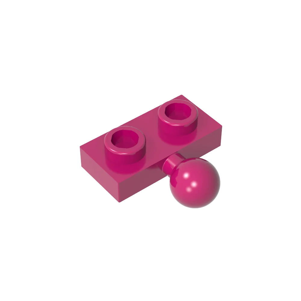 Plate, Modified 1 x 2 with Tow Ball on Side | Gobricks Building Block