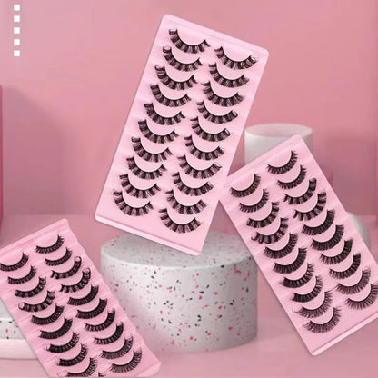 10Pairs 3D Mink Lashes Russian Strip Lash | Dramatic False Eyelashes for a Bold Look
