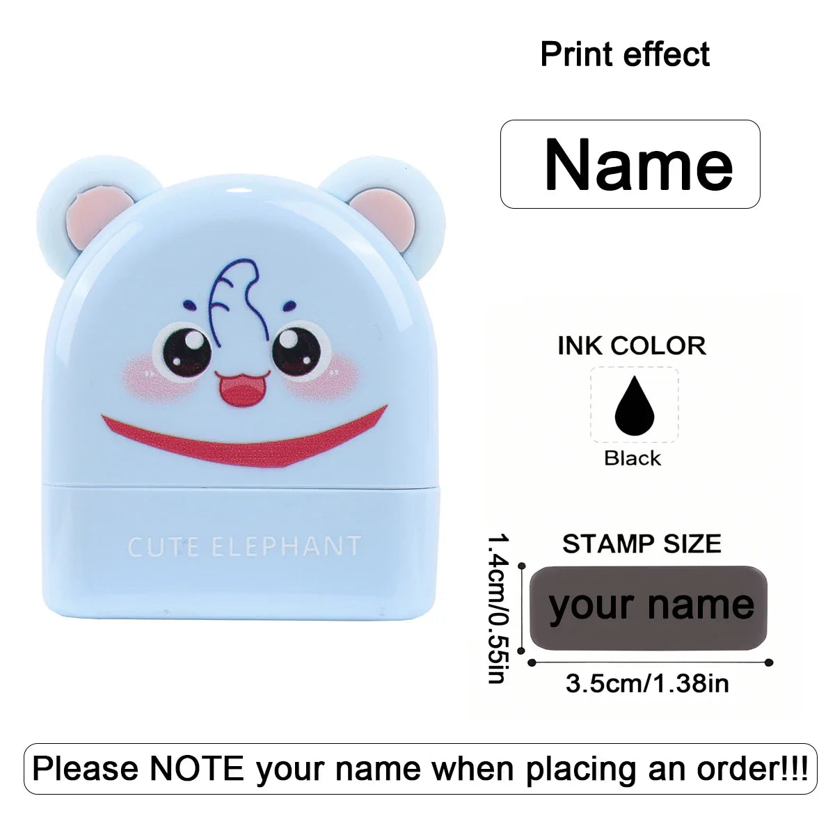 Personalized Animal Name Stamp | Custom Waterproof Clothing Label for Kids