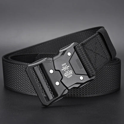 Tactical Waist Belt with Quick-Release Automatic Buckle — 1.5 in (3.7 cm) Durable Unisex Outdoor Belt