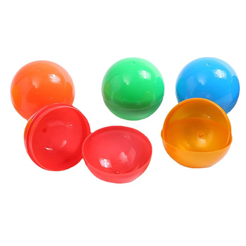 50Pcs Clear Plastic Capsules 32mm | Surprise Toy Containers for Vending Machines