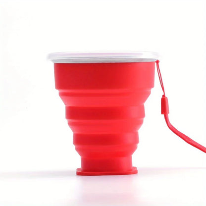 Silicone Collapsible Travel Water Cup | Portable Camping Mug with Lid