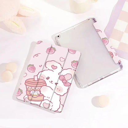 Strawberry Bunny & Coffee iPad Case