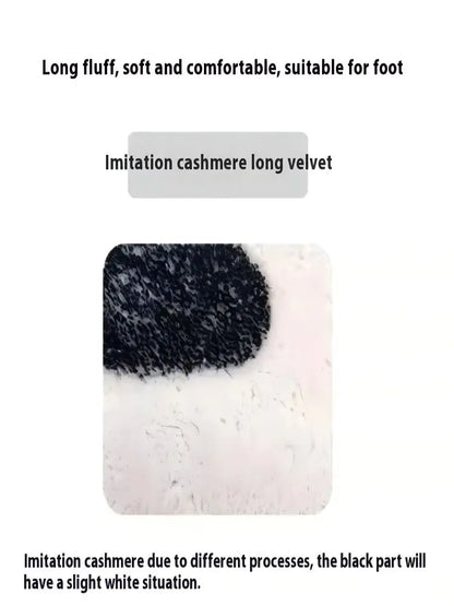 VIKAMA Green Carpet Living Room Shaped Cream Style 2025 New Plush Irregular Bedroom Bedside Floor Mats Home Decoration