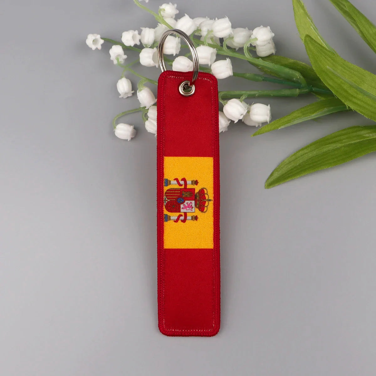 National Flags Embroidered Key Fob | Fashion Keychain Gift for Men and Women
