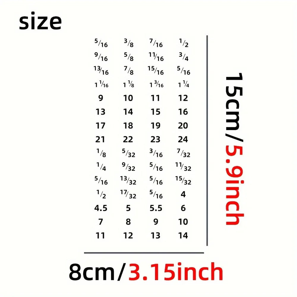 60pcs Mechanical Drive Socket Label Stickers | Quick and Easy Reminder Toolbox Decals