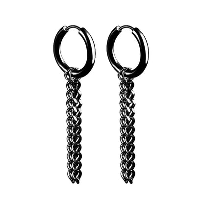 Punk Stainless Steel Stud Earrings Set | Unisex Hip Hop Piercing Jewelry
