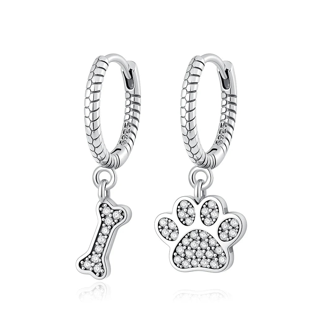 925 Sterling Silver Cherry Butterfly Shining Zircon Stud Earrings | Women's Holiday Charm Jewelry