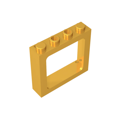 Gobricks Window 1 x 4 x 3 Train with Shutter Holes and Solid Studs on Ends | Compatible Building Block