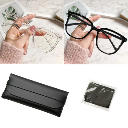 Anti-Blue Light Glasses for Women - Retro Oval Lightweight Plastic Frames with Gradient Lenses