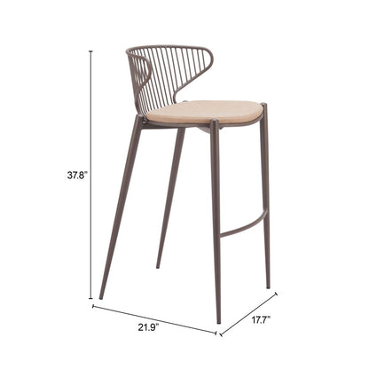 Silues Faux Leather Barstool 2PC