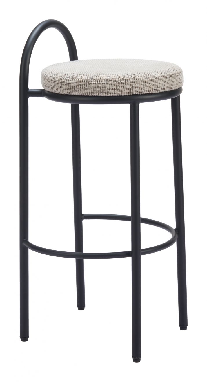 Sisal Chenille Fabric Barstool 2PC