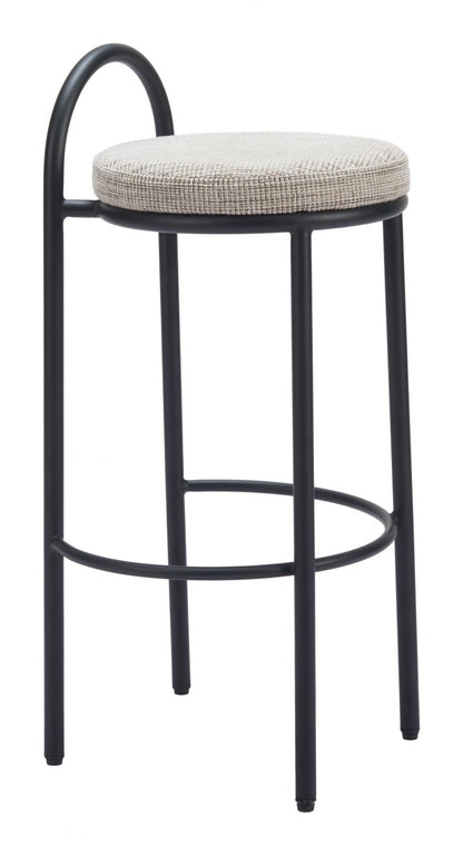 Sisal Chenille Fabric Barstool 2PC
