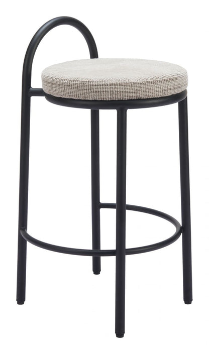 Sisal Chenille Fabric Counter Stool 2PC