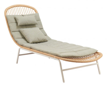 Skim Olefin Fabric Outdoor Chaise Lounge