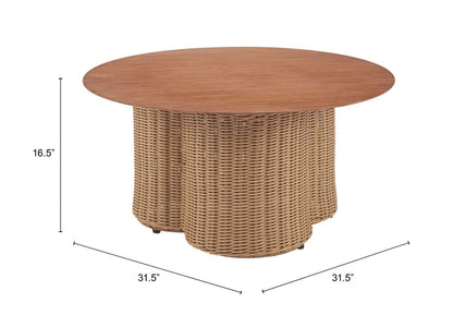 Soka Aluminum Round Outdoor Coffee Table