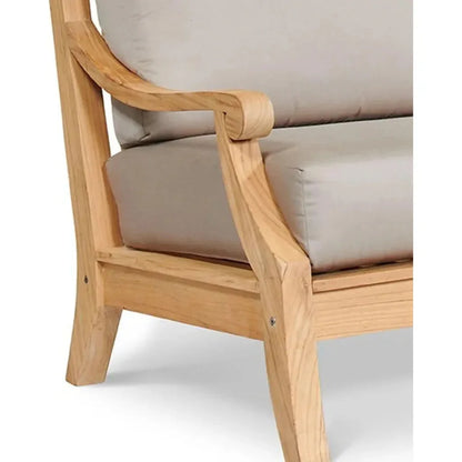 Sonoma Teak Deep Outdoor Couch with Sunbrella Cushions