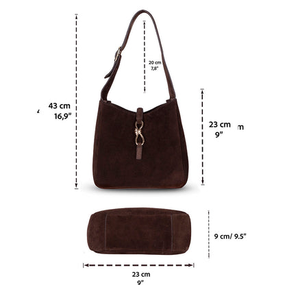Azura Women’s Leather Shoulder Bag – Genuine Leather Handbag for Everyday Elegance | Minimal & Handcrafted