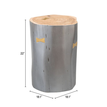 Sugra Wooden Grey End Table