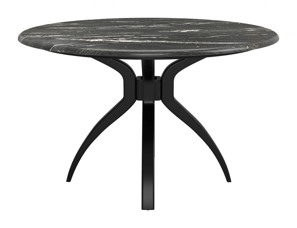 Sumay Black Marble Top  Round Dining Table