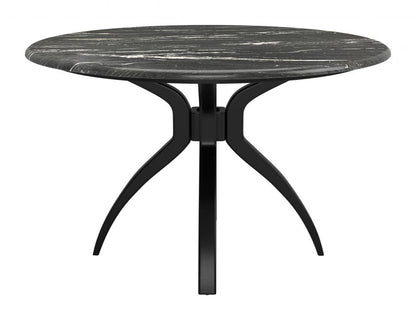 Sumay Black Marble Top  Round Dining Table