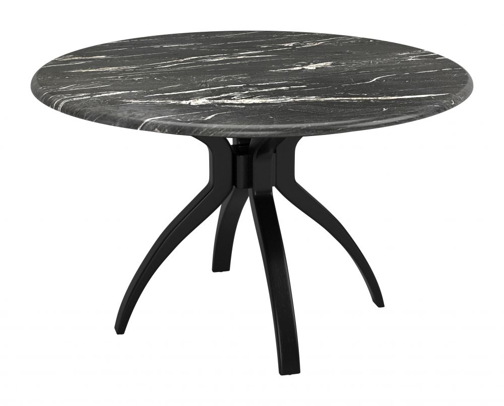 Sumay Black Marble Top  Round Dining Table