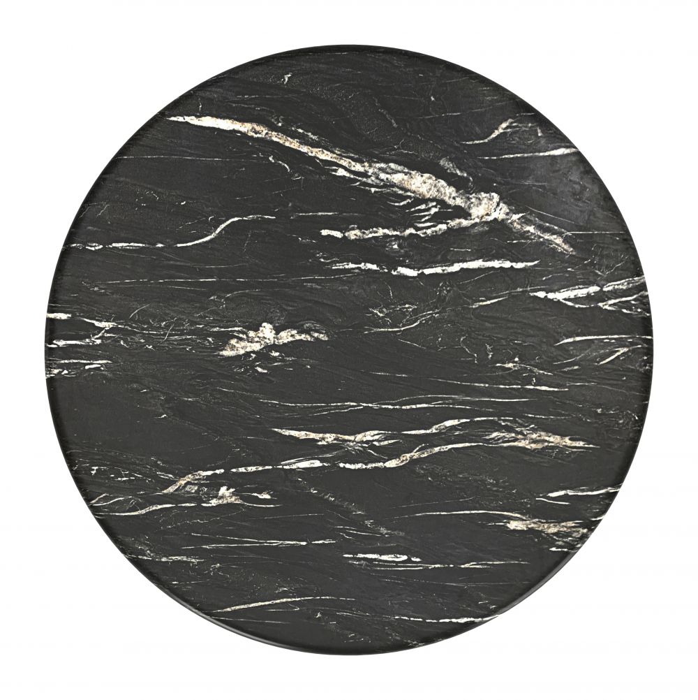 Sumay Black Marble Top  Round Dining Table
