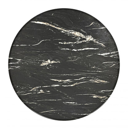 Sumay Black Marble Top  Round Dining Table